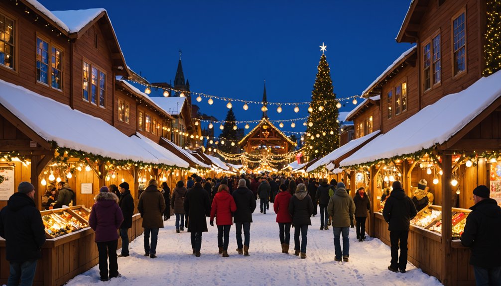 festive german holiday market
