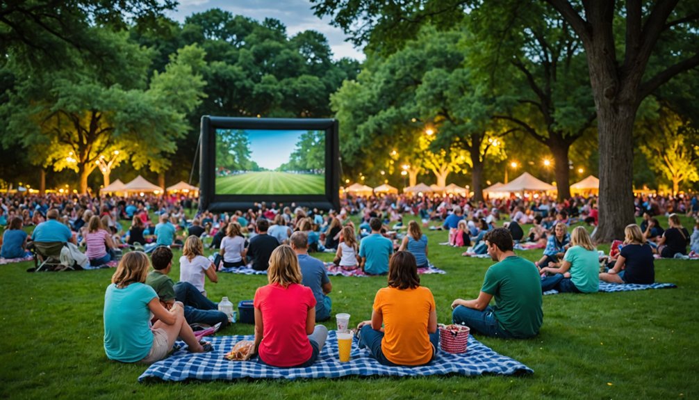 outdoor movie night fun