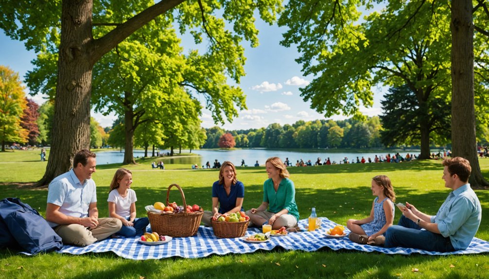 vibrant outdoor picnic oasis